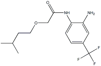 N-[2-amino-4-(trifluoromethyl)phenyl]-2-(3-methylbutoxy)acetamide Struktur