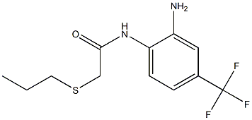 N-[2-amino-4-(trifluoromethyl)phenyl]-2-(propylsulfanyl)acetamide Struktur