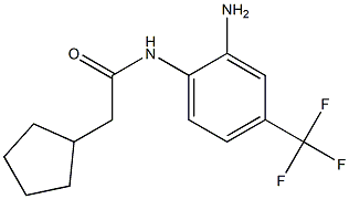 N-[2-amino-4-(trifluoromethyl)phenyl]-2-cyclopentylacetamide Struktur