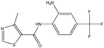 N-[2-amino-4-(trifluoromethyl)phenyl]-4-methyl-1,3-thiazole-5-carboxamide Struktur