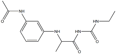 N-[3-({1-[(ethylcarbamoyl)amino]-1-oxopropan-2-yl}amino)phenyl]acetamide Struktur