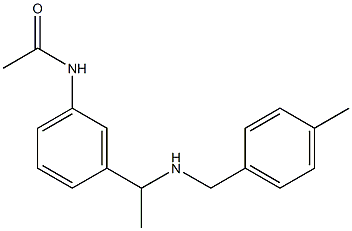 N-[3-(1-{[(4-methylphenyl)methyl]amino}ethyl)phenyl]acetamide Struktur