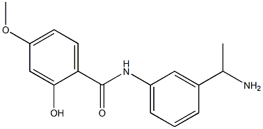 N-[3-(1-aminoethyl)phenyl]-2-hydroxy-4-methoxybenzamide Struktur