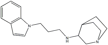 N-[3-(1H-indol-1-yl)propyl]-1-azabicyclo[2.2.2]octan-3-amine Struktur