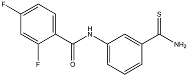 N-[3-(aminocarbonothioyl)phenyl]-2,4-difluorobenzamide Struktur