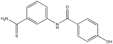 N-[3-(aminocarbonothioyl)phenyl]-4-hydroxybenzamide Struktur