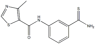 N-[3-(aminocarbonothioyl)phenyl]-4-methyl-1,3-thiazole-5-carboxamide Struktur