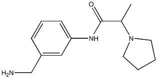 N-[3-(aminomethyl)phenyl]-2-pyrrolidin-1-ylpropanamide Struktur