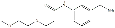 N-[3-(aminomethyl)phenyl]-3-(2-methoxyethoxy)propanamide Struktur