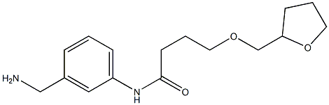 N-[3-(aminomethyl)phenyl]-4-(oxolan-2-ylmethoxy)butanamide Struktur