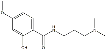 N-[3-(dimethylamino)propyl]-2-hydroxy-4-methoxybenzamide Struktur