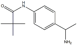 N-[4-(1-aminoethyl)phenyl]-2,2-dimethylpropanamide Struktur