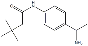 N-[4-(1-aminoethyl)phenyl]-3,3-dimethylbutanamide Struktur