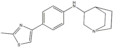 N-[4-(2-methyl-1,3-thiazol-4-yl)phenyl]-1-azabicyclo[2.2.2]octan-3-amine Struktur