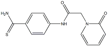 N-[4-(aminocarbonothioyl)phenyl]-2-(2-oxopyridin-1(2H)-yl)acetamide Struktur