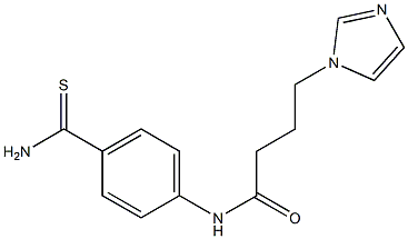 N-[4-(aminocarbonothioyl)phenyl]-4-(1H-imidazol-1-yl)butanamide Struktur