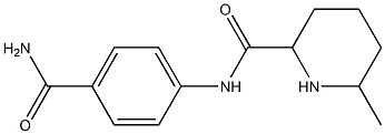 N-[4-(aminocarbonyl)phenyl]-6-methylpiperidine-2-carboxamide Struktur