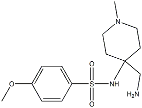 N-[4-(aminomethyl)-1-methylpiperidin-4-yl]-4-methoxybenzene-1-sulfonamide Struktur