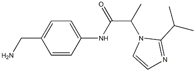 N-[4-(aminomethyl)phenyl]-2-[2-(propan-2-yl)-1H-imidazol-1-yl]propanamide Struktur