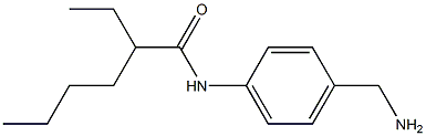 N-[4-(aminomethyl)phenyl]-2-ethylhexanamide Struktur