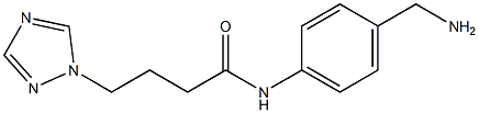 N-[4-(aminomethyl)phenyl]-4-(1H-1,2,4-triazol-1-yl)butanamide Struktur