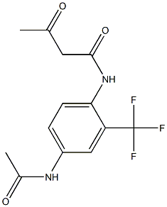 N-[4-acetamido-2-(trifluoromethyl)phenyl]-3-oxobutanamide Struktur