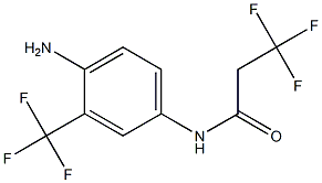 N-[4-amino-3-(trifluoromethyl)phenyl]-3,3,3-trifluoropropanamide Struktur