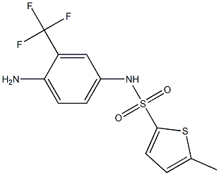 N-[4-amino-3-(trifluoromethyl)phenyl]-5-methylthiophene-2-sulfonamide Struktur