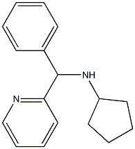 N-[phenyl(pyridin-2-yl)methyl]cyclopentanamine Struktur