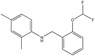 N-{[2-(difluoromethoxy)phenyl]methyl}-2,4-dimethylaniline Struktur