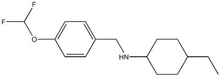 N-{[4-(difluoromethoxy)phenyl]methyl}-4-ethylcyclohexan-1-amine Struktur