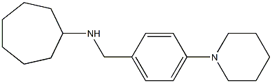 N-{[4-(piperidin-1-yl)phenyl]methyl}cycloheptanamine Struktur