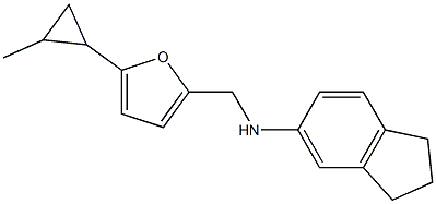 N-{[5-(2-methylcyclopropyl)furan-2-yl]methyl}-2,3-dihydro-1H-inden-5-amine Struktur