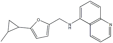 N-{[5-(2-methylcyclopropyl)furan-2-yl]methyl}quinolin-5-amine Struktur