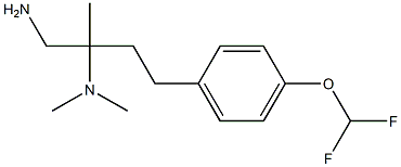 N-{1-(aminomethyl)-3-[4-(difluoromethoxy)phenyl]-1-methylpropyl}-N,N-dimethylamine Struktur