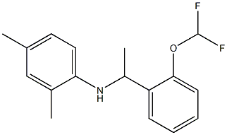 N-{1-[2-(difluoromethoxy)phenyl]ethyl}-2,4-dimethylaniline Struktur