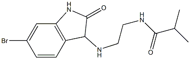 N-{2-[(6-bromo-2-oxo-2,3-dihydro-1H-indol-3-yl)amino]ethyl}-2-methylpropanamide Struktur