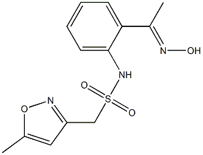 N-{2-[1-(hydroxyimino)ethyl]phenyl}-1-(5-methyl-1,2-oxazol-3-yl)methanesulfonamide Struktur