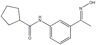 N-{3-[(1E)-N-hydroxyethanimidoyl]phenyl}cyclopentanecarboxamide Struktur