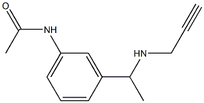 N-{3-[1-(prop-2-yn-1-ylamino)ethyl]phenyl}acetamide Struktur