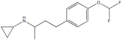 N-{3-[4-(difluoromethoxy)phenyl]-1-methylpropyl}cyclopropanamine Struktur