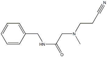 N-benzyl-2-[(2-cyanoethyl)(methyl)amino]acetamide Struktur