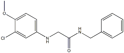 N-benzyl-2-[(3-chloro-4-methoxyphenyl)amino]acetamide Struktur