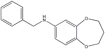 N-benzyl-3,4-dihydro-2H-1,5-benzodioxepin-7-amine Struktur