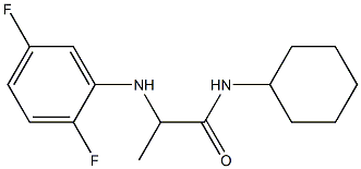 N-cyclohexyl-2-[(2,5-difluorophenyl)amino]propanamide Struktur