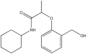 N-cyclohexyl-2-[2-(hydroxymethyl)phenoxy]propanamide Struktur