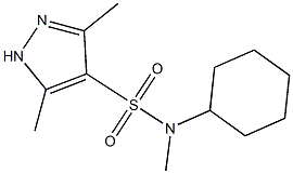 N-cyclohexyl-N,3,5-trimethyl-1H-pyrazole-4-sulfonamide Struktur