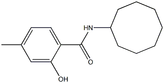 N-cyclooctyl-2-hydroxy-4-methylbenzamide Struktur