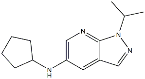 N-cyclopentyl-1-(propan-2-yl)-1H-pyrazolo[3,4-b]pyridin-5-amine Struktur