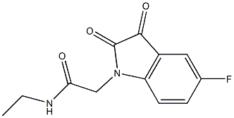 N-ethyl-2-(5-fluoro-2,3-dioxo-2,3-dihydro-1H-indol-1-yl)acetamide Struktur